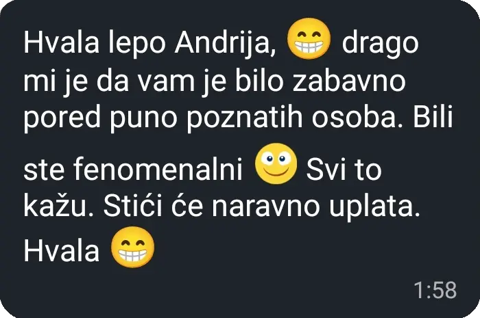 Utisci klijenata - Saxtime Music